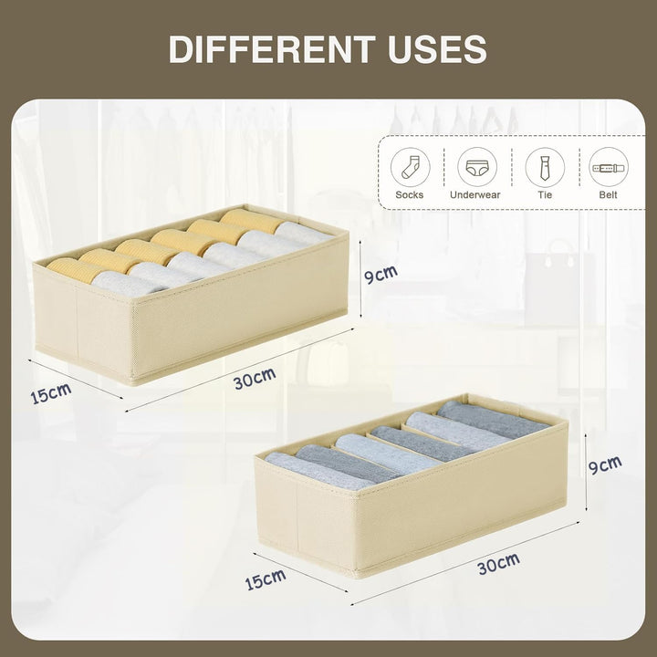 Schubladen Organizer Kleiderschrank Organizer - 8 Stück Faltbare Aufbewahrungsbox Stoff Schubladen O