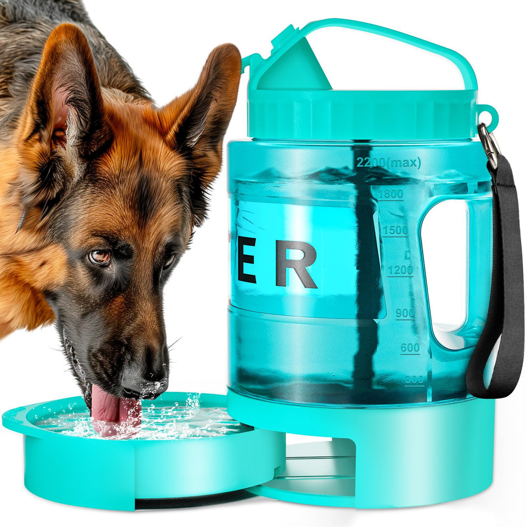 lesotc 2200 ml Trinkflasche für Hunde, Tragbare XXL extra grosse Hundetrinkflasche für unterwegs – C