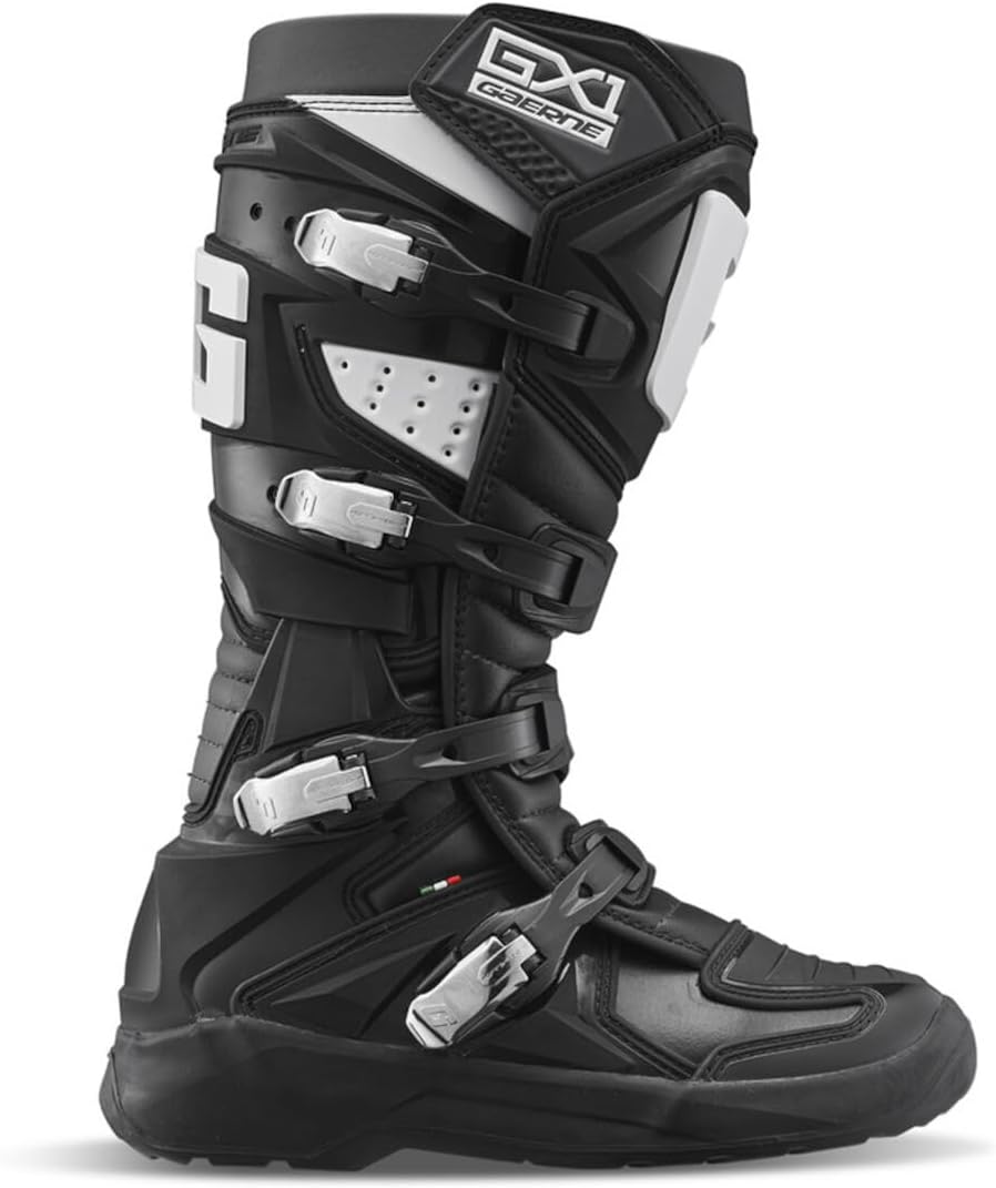 Gaerne Motocross-Stiefel GX-1 EVO Schwarz 43 EU Schwarz Weiss, 43 EU Schwarz Weiss