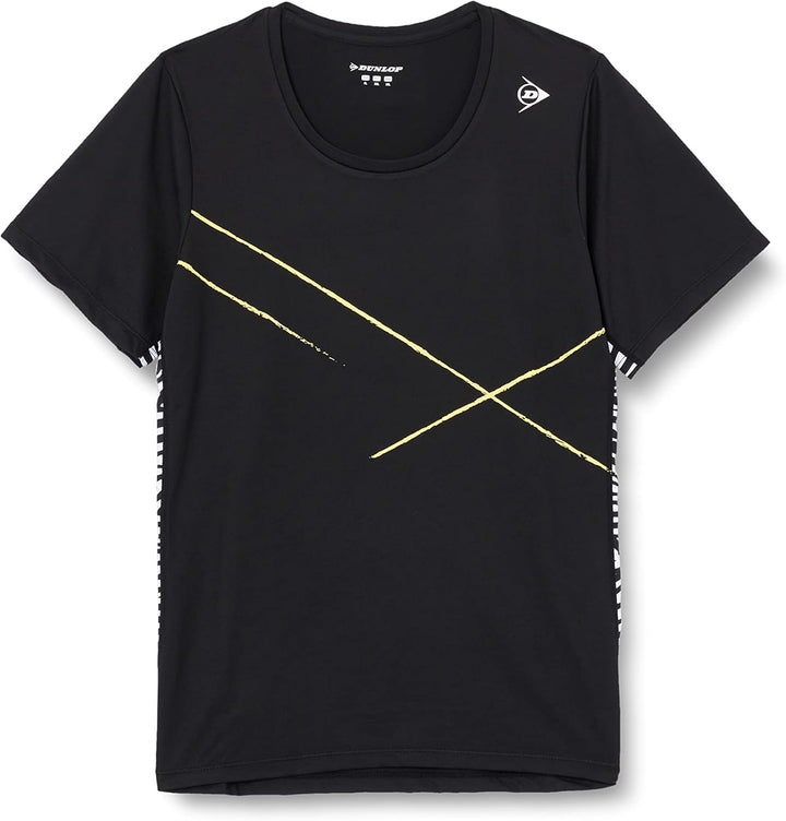 Dunlop Sports Damen Tennis Shirt XL Schwarz, XL Schwarz