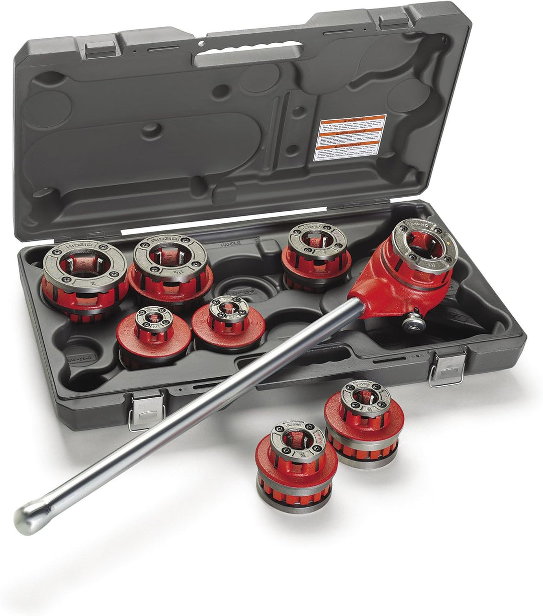 RIDGID 36475 Modell 12-R Ratschen-Gewindeschneider Set 1/2 bis 2 Zoll NPT, Set