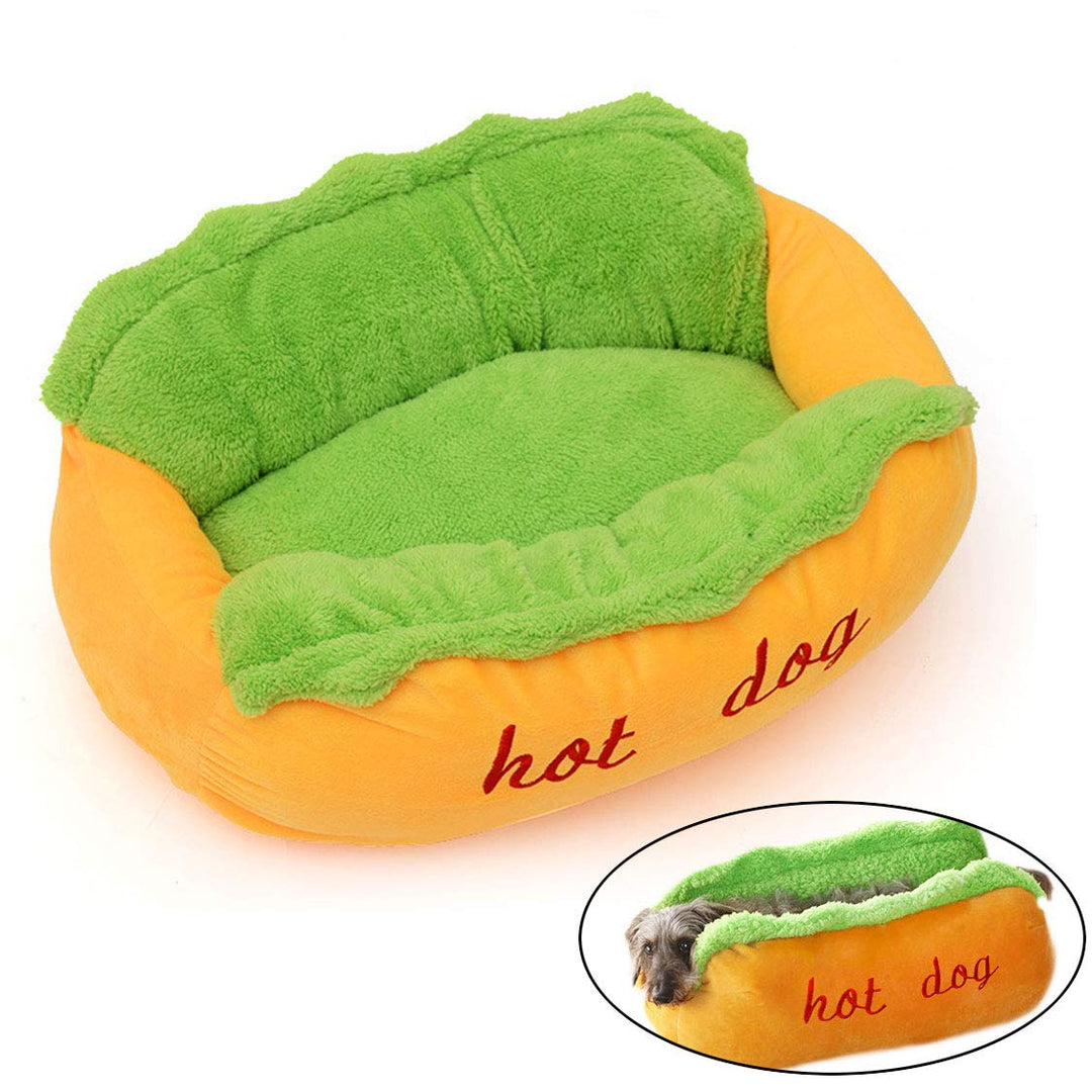 Hotdog Haustier-Hundebett, warmes Hundehütte, Katzennest, waschbar, abnehmbares Katzensofa