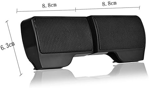USB Mini Lautsprecher,Portable Laptop/PC Clip-on Lautsprecher Mit 3.5 mm Klinke(Schwarz)