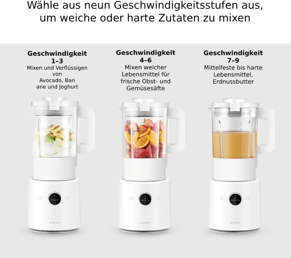 Xiaomi Smart Blender Standmixer mit Aufheizfunktion & optionaler iOS-Android App-Steuerung (Kalt- Wa