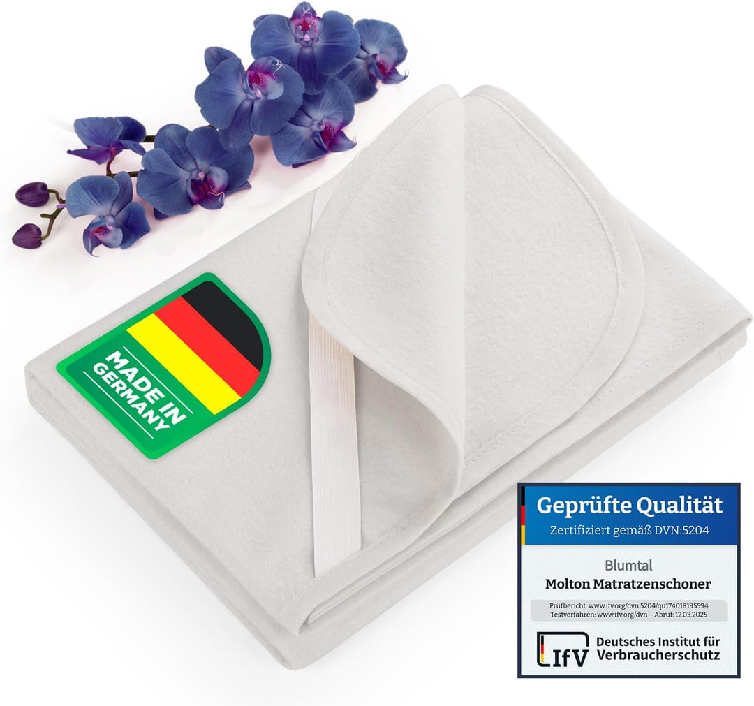Blumtal® Premium Molton Matratzenschoner 70x140cm aus 100% Baumwolle im 2er Set - Oeko-Tex zertifizi