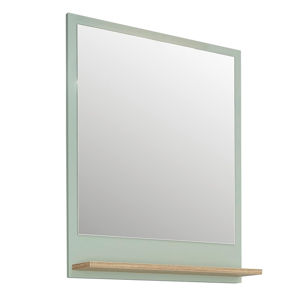 Lomadox Badezimmer Spiegel in Salbei Nb. mit Riviera Eiche Nb., B/H/T: ca. 60/74,5/15,5 cm