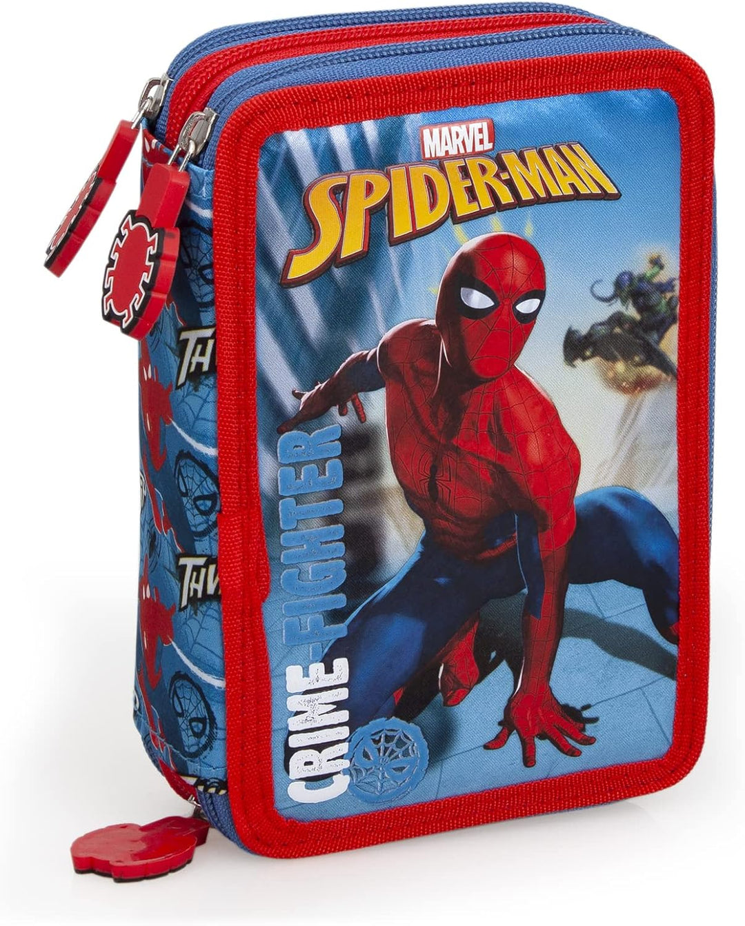 Ragusa-Trade Marvel Spider-Man Crime Fighter, 3-Fach Federtasche Federmappe, 44 TLG. gefüllt für Jun