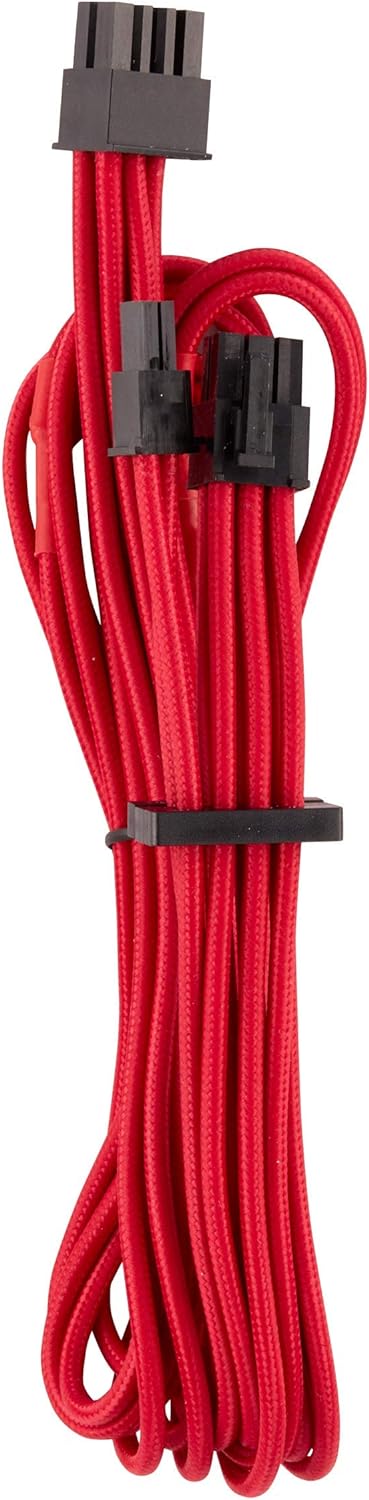 Corsair Premium Sleeved Netzteil Starter-Kabel-Set Typ4 (Generation 4-Serie) Rot Starter-Set Rot, St