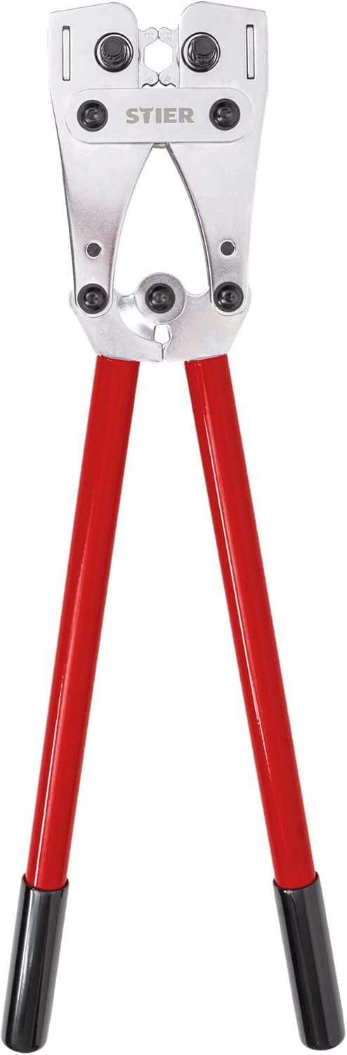 STIER Presszange 6-Kant, 6-120 mm², für Kabelschuhe & Verbinder, mechanischer Antrieb, wartungsarm,