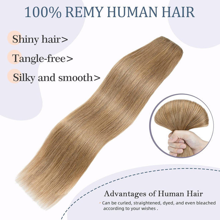 Haarteile Echthaar Clip in Extensions Echthaar 1Pc 5Clips Dick Haarverlängerung 7A Human Hair Weich
