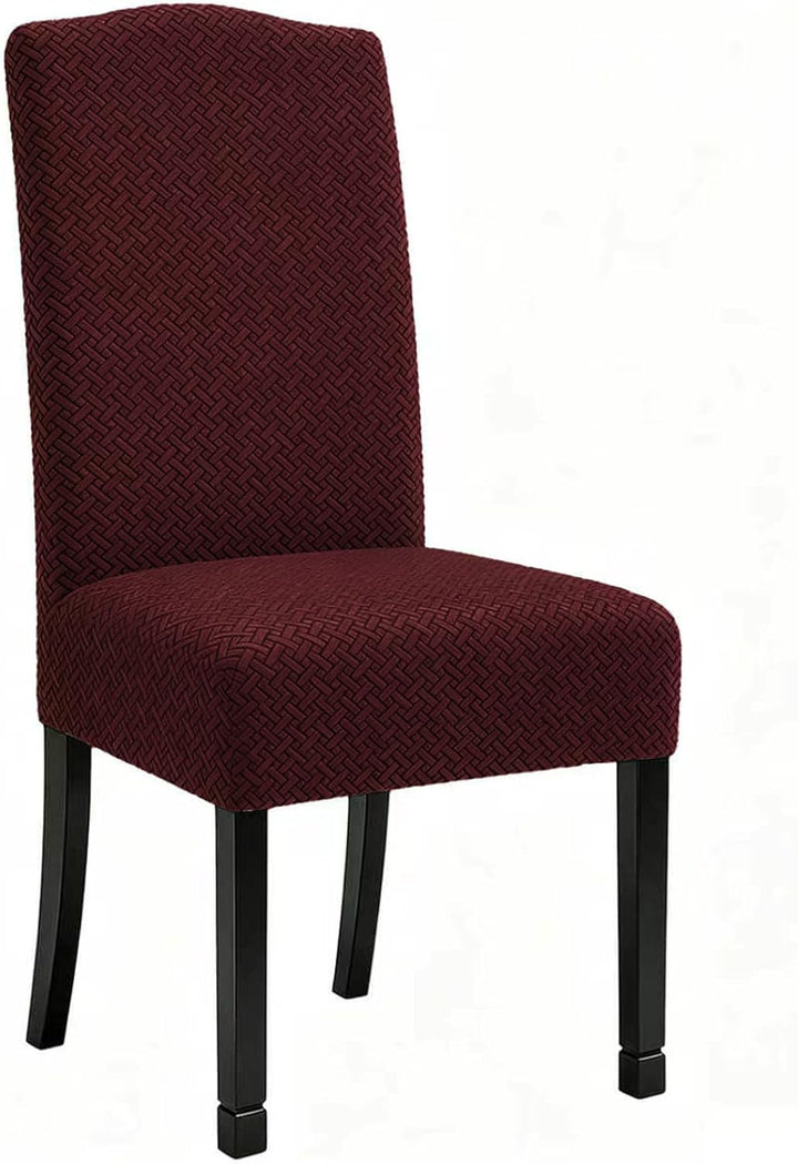 KELUINA Stretch wasserdichte Jacquard mit langem Gitter Esszimmer Stuhlhussen Home Decor, Stuhlhusse