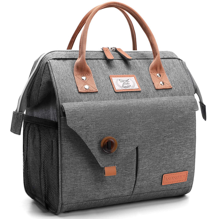 Lekesky Kühltasche Damen Lunchtasche Isolierte für Frauen Auslaufsichere Weit Geöffnete Lunchbox, 11