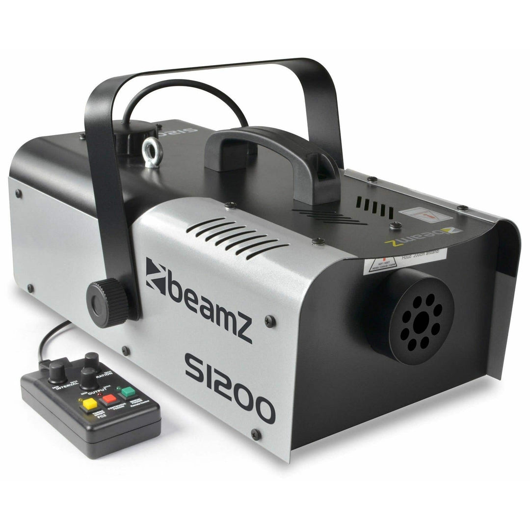 BeamZ S1200 MKII Nebelmaschine 1200 Watt, Fogger, Party Rauchmaschine, Fog Machine mit Intervall, Ti
