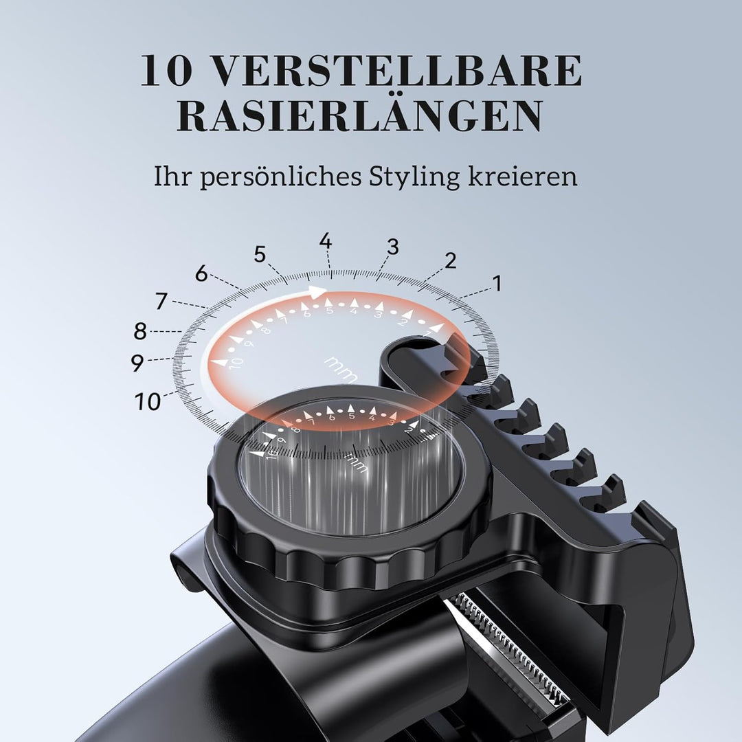 MAXGROOM 3-in-1 Körperrasierer Herren, Wasserdicht Trocken und Nass Intimrasierer Mann, Elektrisch R