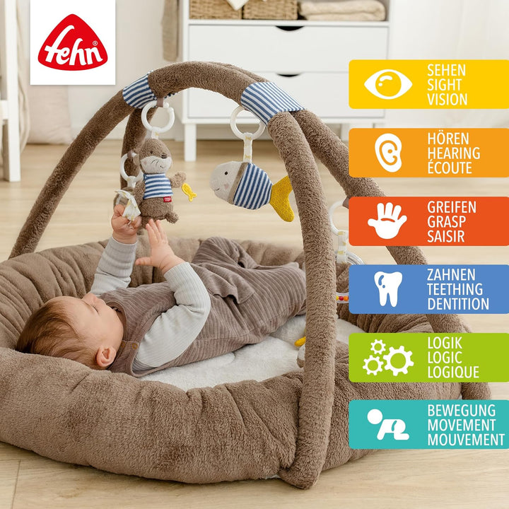 3-D-Activity-Nest Otter – Besonders weicher Spielbogen mit 7 abnehmbaren Spielzeugen für optimalen K