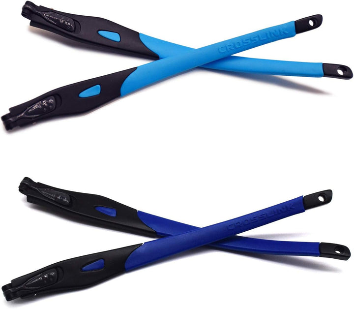 HKUCO Ersatzgläser Beine für Oakley Crosslink Brillengestell Blau/Dunkelblau, Blau/Dunkelblau