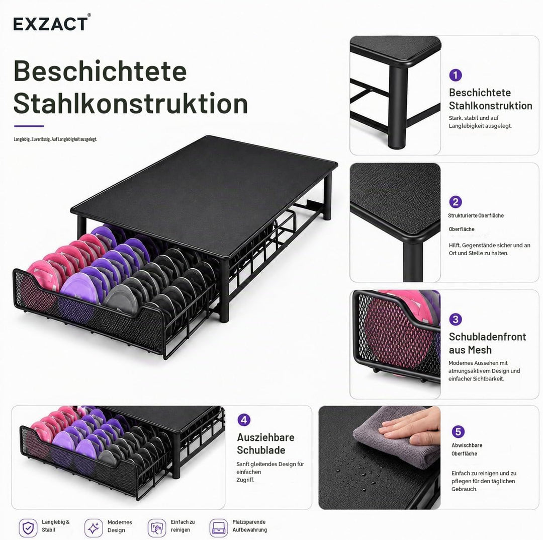 EXZACT Kaffeekapselschublade, kompatibel mit Tassimo-Pads, die Schublade wird nicht von Tassimo verk