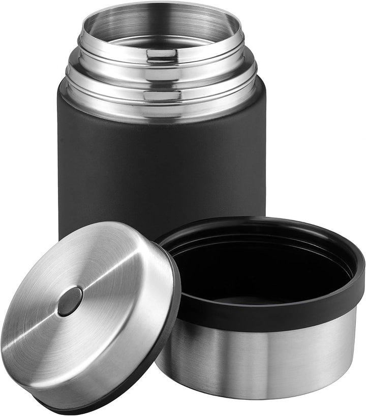 Esbit Thermobehälter Sculptor für Essen - Warmhaltebehälter 750 ml in Schwarz - aus Edelstahl für wa