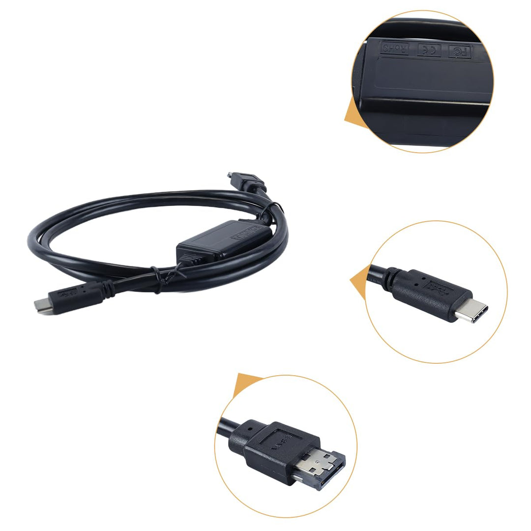 Ausi USB Typ C Stecker Host zu ESATA ESATAp HDD Kabel für Laptop PC