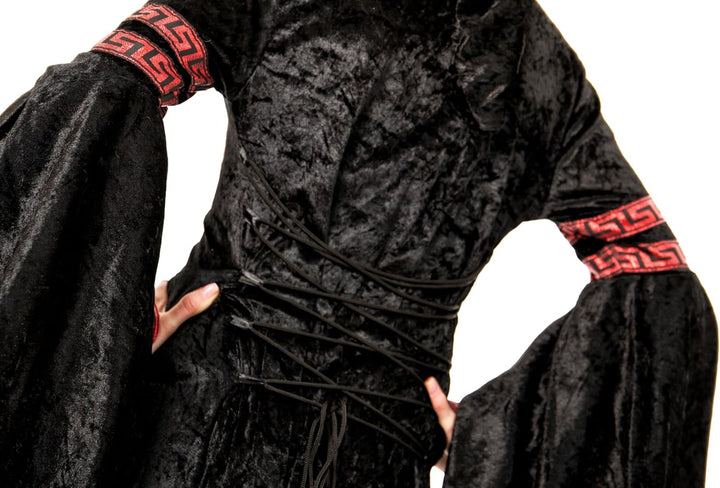 MAYLYNN Vampir Kostüm Gothic Hexe Mittelalter Halloweenkostüm, Doppelgrössen:Gr. M/L ca. 40 42 M-L,