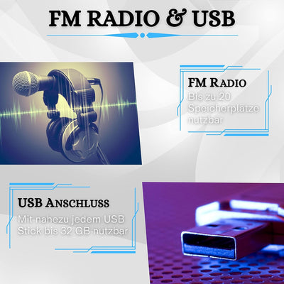 Tragbare Boombox | CD/CD-R | USB | FM Radio | Bluetooth | AUX-In | Kopfhöreranschluss | CD-Player |