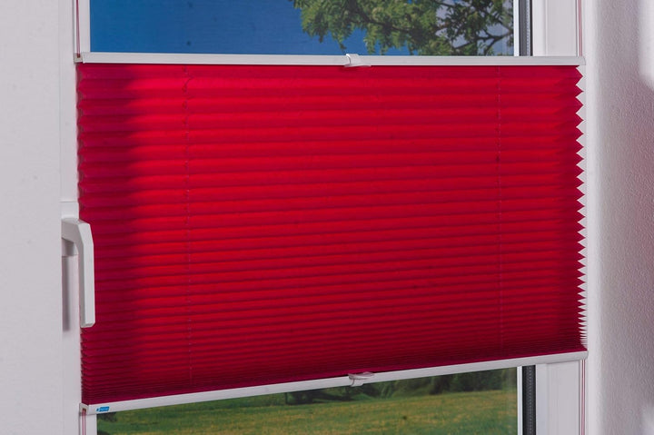 K-home Klemmfix-Plissee Fuchsia 90 x 130 cm (B x L) Lichtschutz +++ Moderne Crushed Optik +++ 90 x 1