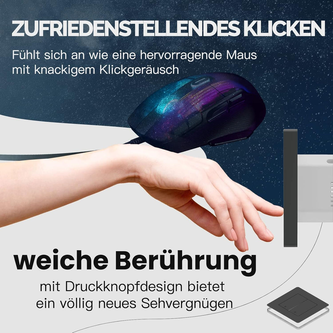 MOES Star Ring Series Smart Lichtschalter(ohne Neutralleiter)-ZigBee Smart Wall Switch mit Szenenste