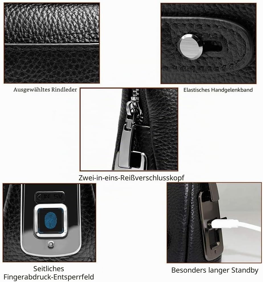 Fingerabdruck-Handtasche, Anti-Diebstahl-Sicherheits-Handtasche, Schlüssellose Fingerabdruck-Tasche,