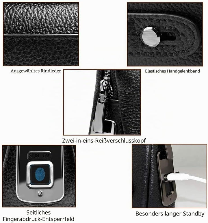 Fingerabdruck-Handtasche, Anti-Diebstahl-Sicherheits-Handtasche, Schlüssellose Fingerabdruck-Tasche,