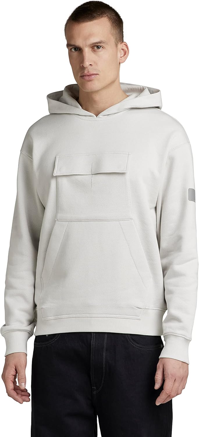 G-STAR Herren Double Pocket Loose Hooded Sweatshirt Sweats, Grau (Cool Grey D22011-c988-1295)