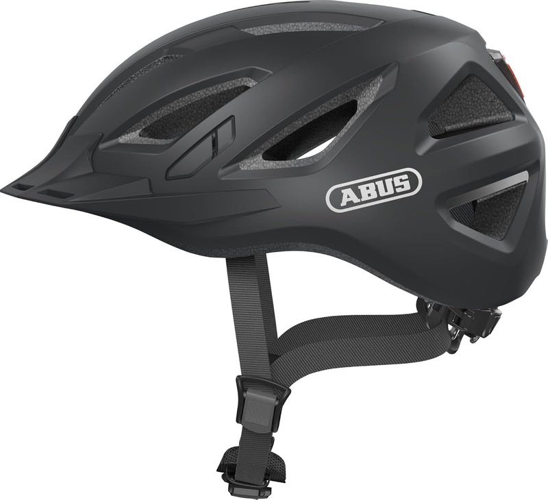 ABUS Stadthelm Urban-I 3.0 - Fahrradhelm mit Rücklicht, Schirm und Magnetverschluss - für Damen und