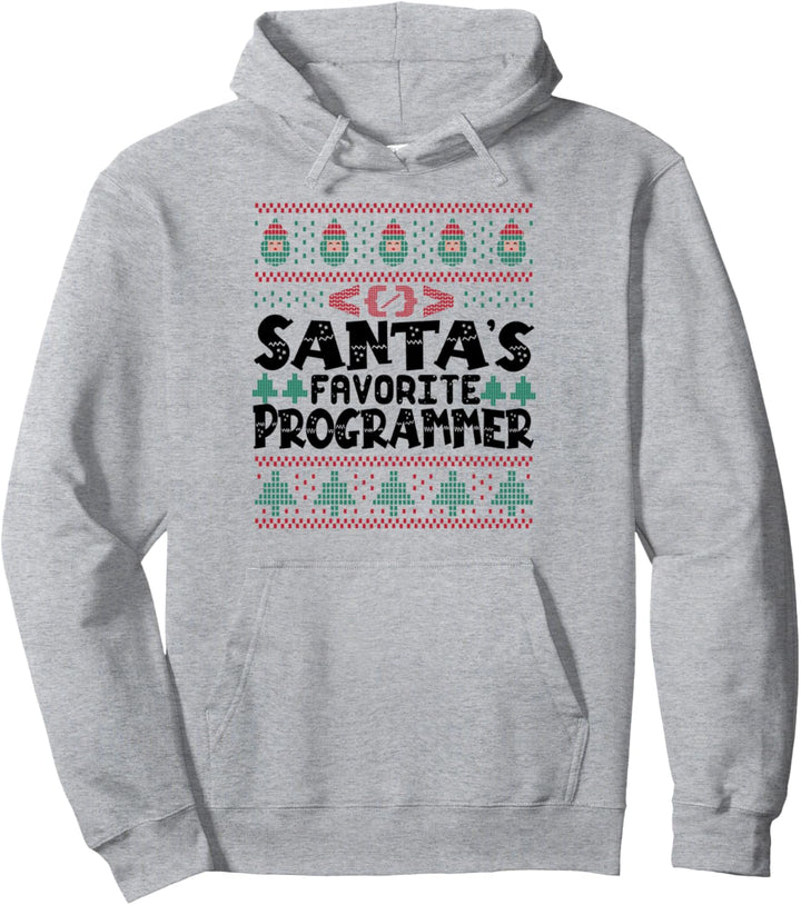 Santa's Favorite Programmer - Funny Christmas Pullover Hoodie