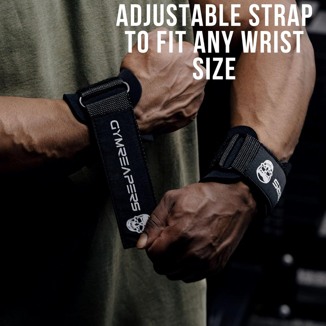 Gymreapers Weight Lifting Hooks (Pair), Heavy Duty Power Wrist Straps Hand Grip Support For Deadlift