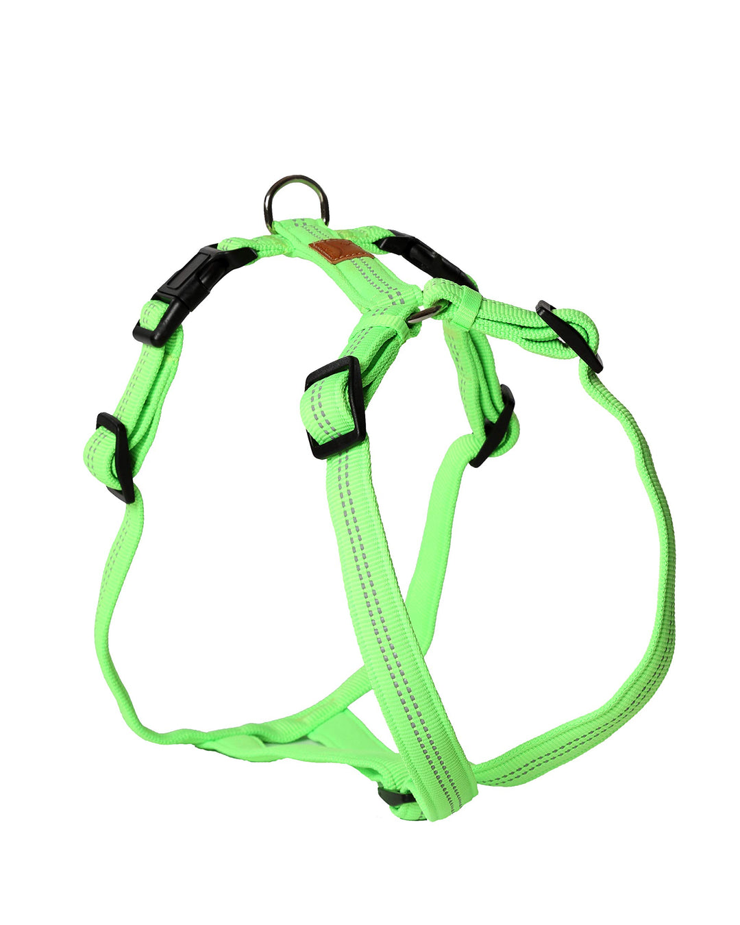 Feltmann Hundegeschirr - Super Soft, neongrün, reflektierend, Bauchumfang 35-50 cm, 15 mm Bandbreite