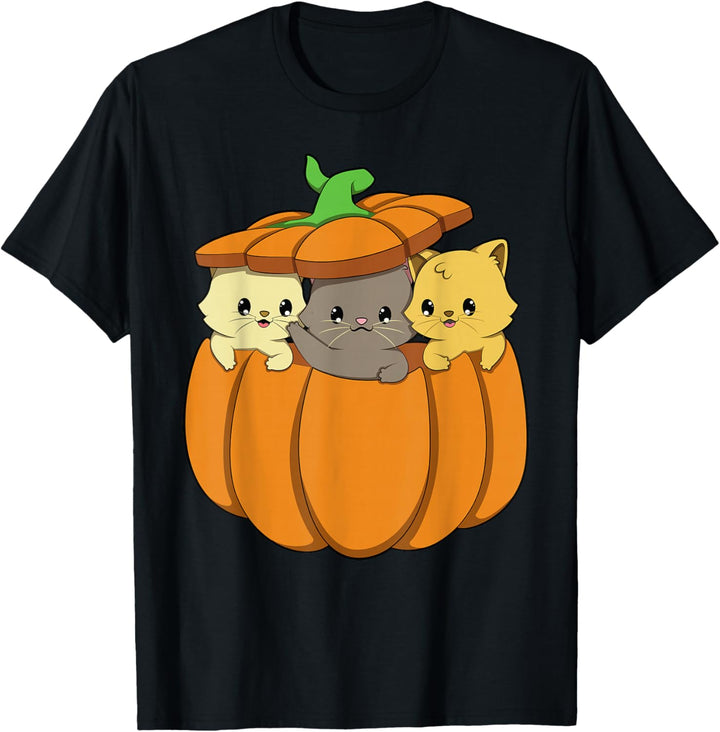 Katzen in Kürbis Halloween T-Shirt