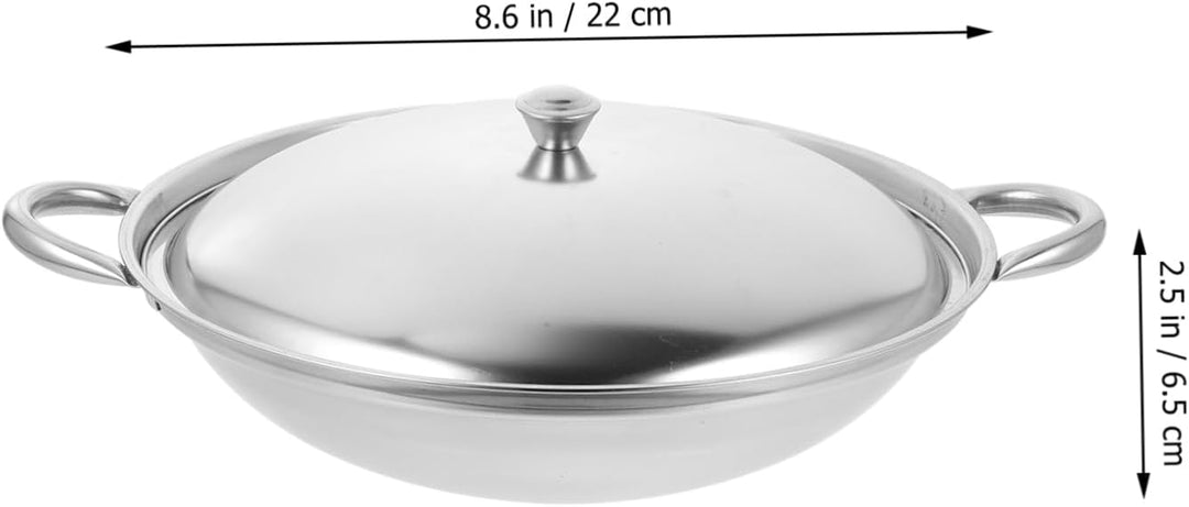 Ciieeo Kochtopf Mit Deckel Aus Edelstahl Fassungsvermögen Für Und Suppenköcheln Mit Doppelgriffen Fü