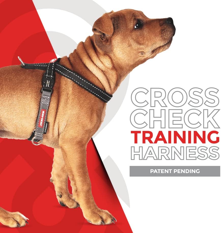 EzyDog Anti Zieh Geschirr Hund - Crosscheck Hundegeschirr für Kleine, Mittelgrosse und Grosse Hunde,