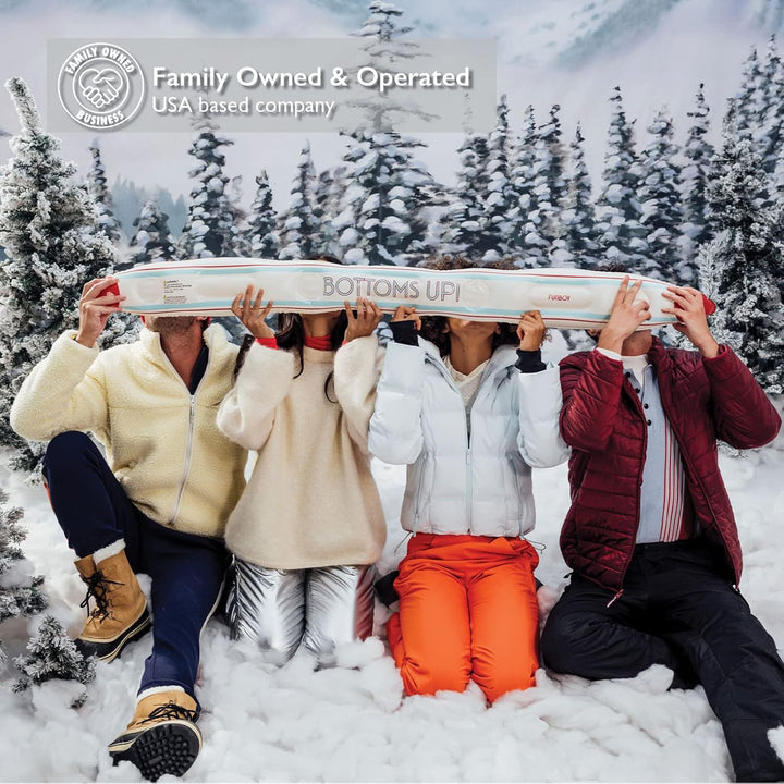 FUNBOY Winter Fun Aufblasbarer ShotSki Schneeschlitten Weiss Apres Single, Weiße Apres, einzeln