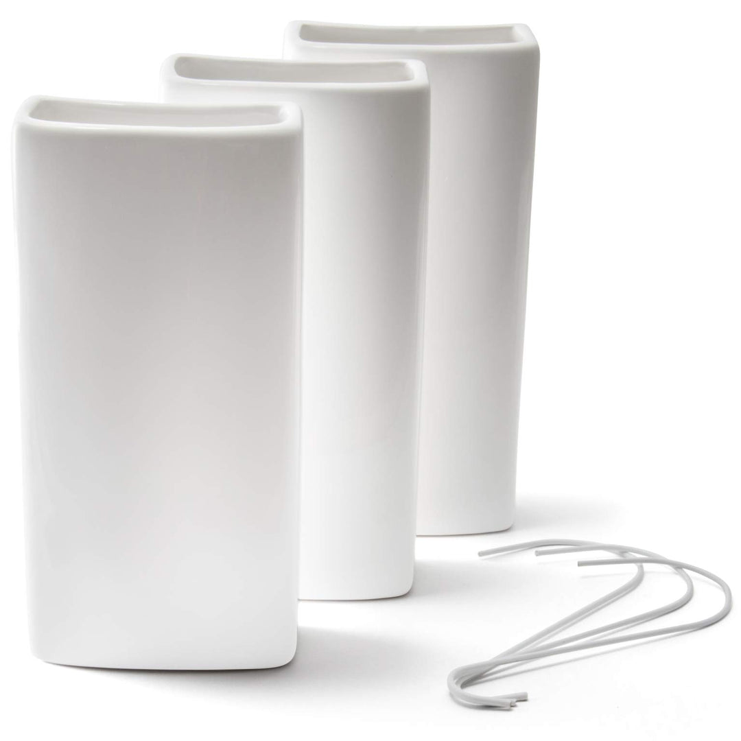 Ligano® Heizkörper Luftbefeuchter weiss – Keramik Wasserverdunster für die Heizung – 3 Stück