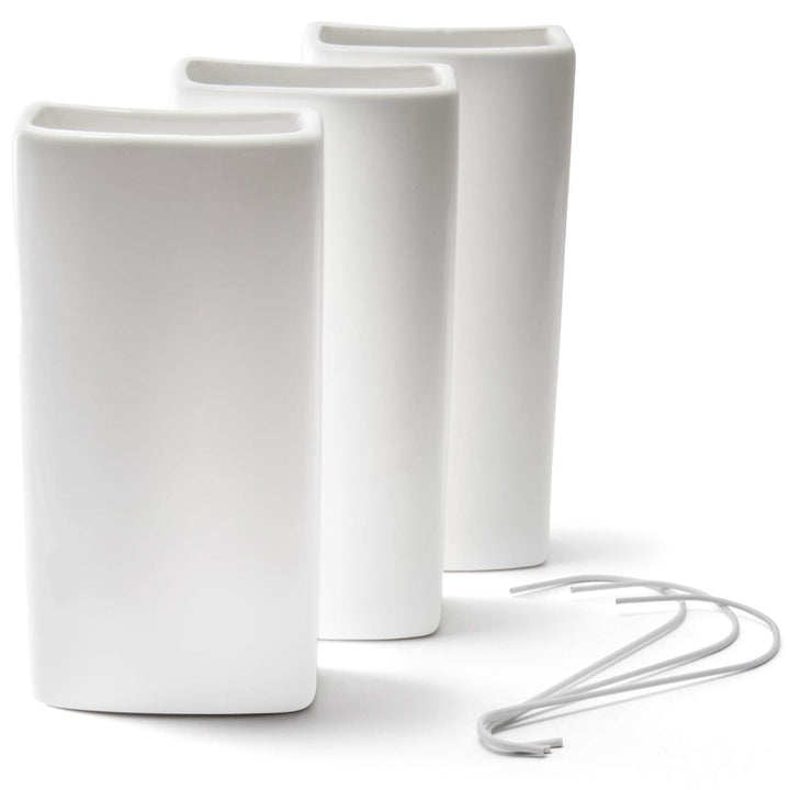 Ligano® Heizkörper Luftbefeuchter weiss – Keramik Wasserverdunster für die Heizung – 3 Stück