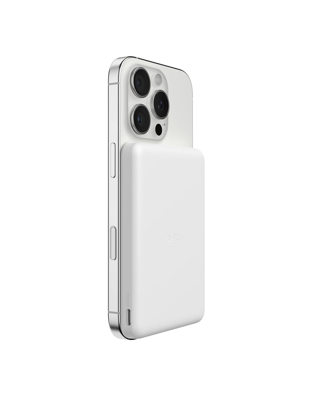 Belkin BoostCharge 5000mAh Magnetische Power Bank, USB-C-Port – Weiss | 5K Powerbank Kabellos, Magne