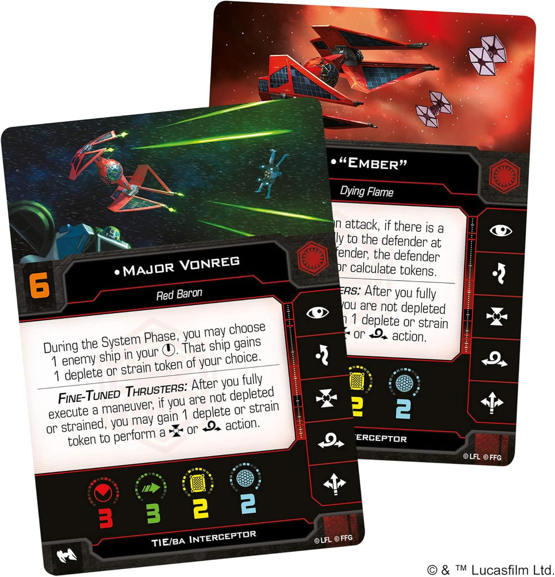 Fantasy Flight Games - Star Wars X-Wing Second Edition: First Order: Major Vonreg's TIE Expansion Pa