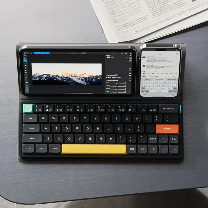 nuphy Air60 v2 Mechanische Tastatur QMK/VIA, 60% Low Profile Kabellose Tastatur, Bluetooth 5.1, 2.4G