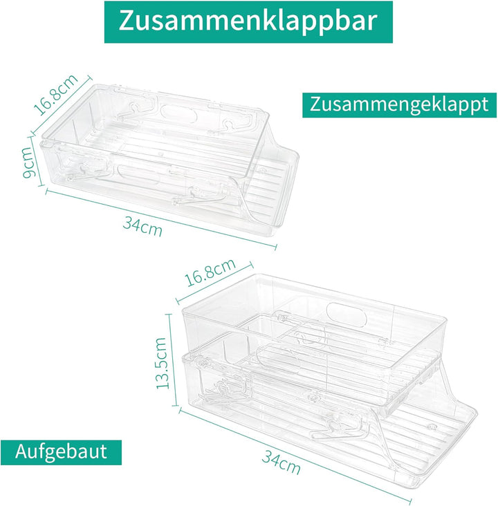 Schevem Dosenorganizer Kühlschrank,Getränkeregal für Küchen, Organizer Foldable Dosenhalter für Getr