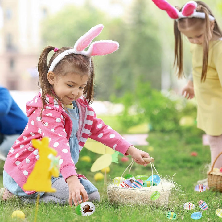 Ruibinlee 40 Stück Ostereier zum Aufhängen,Bunte Ostereier Plastik,Hängdeko für Ostern,Plastik Eier
