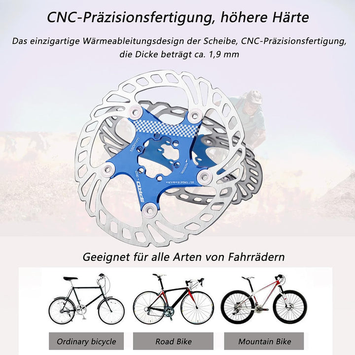 Fahrradscheibe Bremsscheibe, 203mm Fahrradbremsscheibe Mountainbike Schwimmbremse Scheiben Center Lo