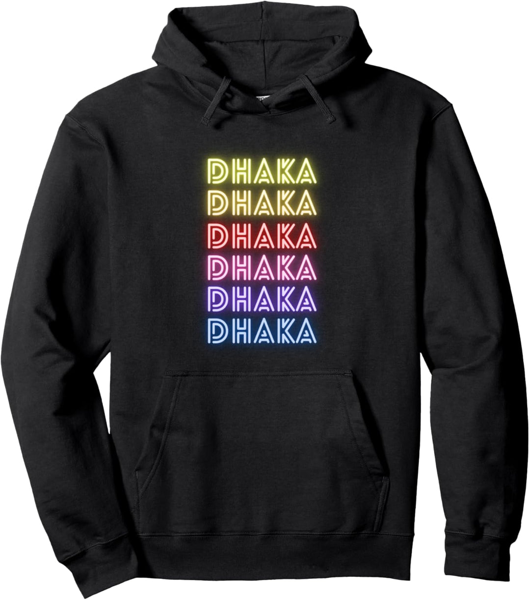 Dhaka Stadt Helles Grafikdesign Pullover Hoodie