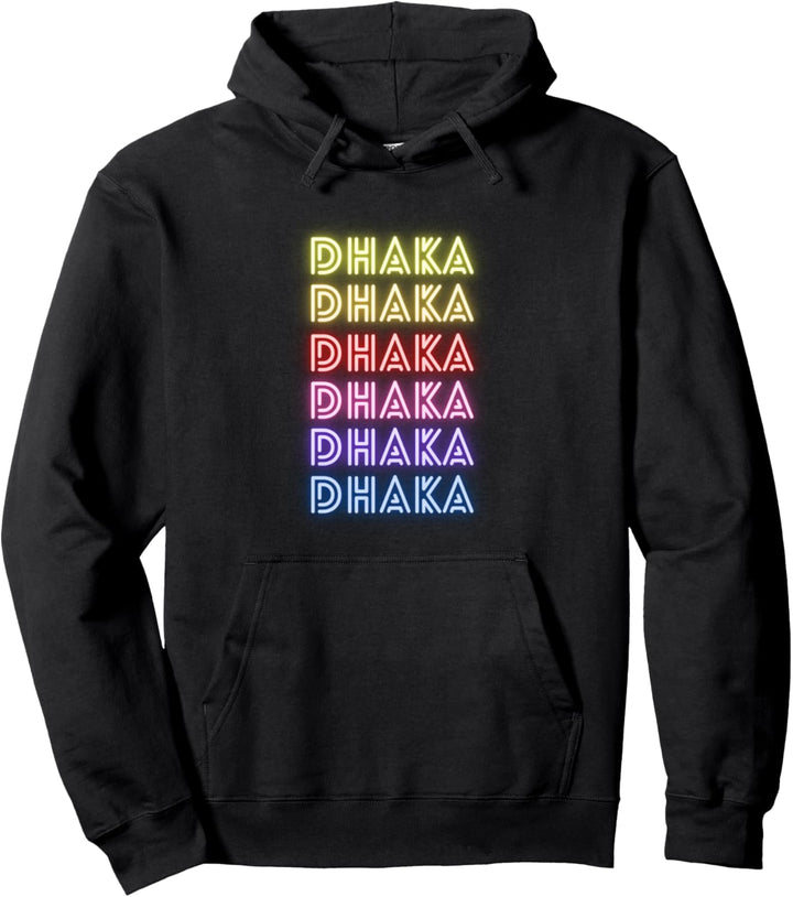 Dhaka Stadt Helles Grafikdesign Pullover Hoodie