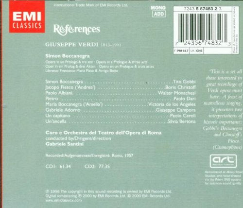 Verdi: Simon Boccanegra (Gesamtaufnahme), Audio-CD