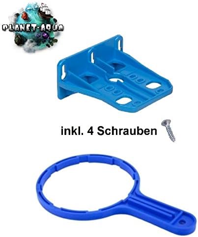 Wasser Filtergehäuse Set 10 Zoll 3/4" GW + 3 Aktivkohle Granulat Filter Kartuschen - Bakterien Kalk